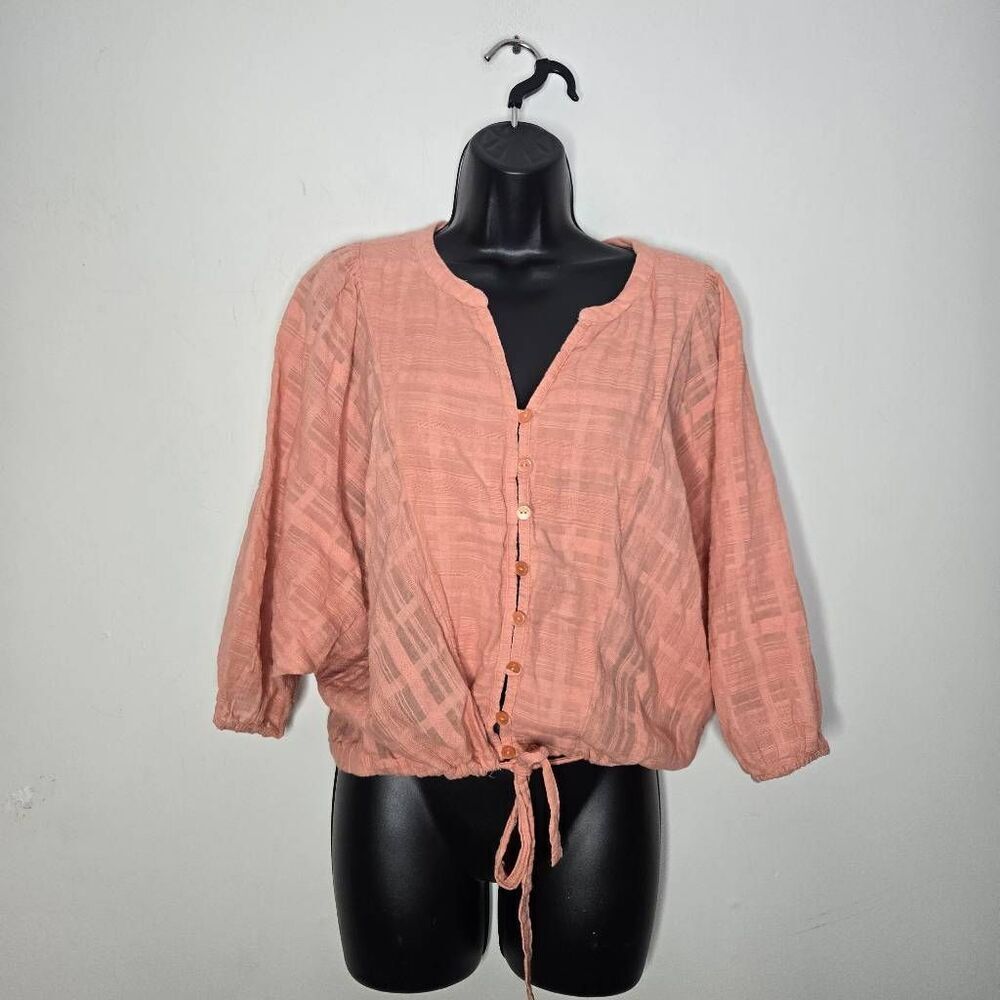Sanctuary Blouse Size Small Front Tie Button Up